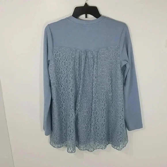 {LOGO Lori Goldstein Lounge} Light Blue Laced Zippered Loungewear Sweats… - Picture 2 of 11